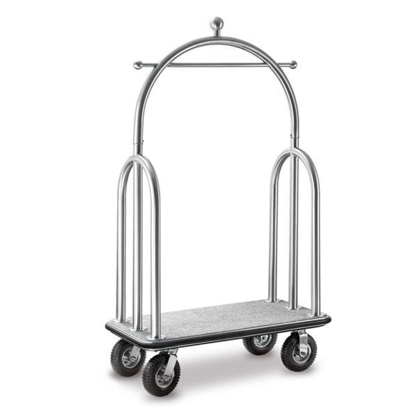 Porta Maletas Lujo Con Cúpula 112X61X187 Cm Plateado Inox (1 Unid.)