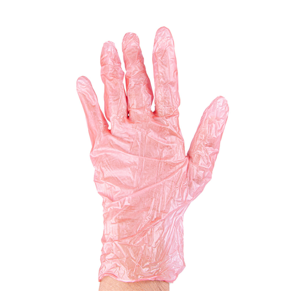 GUANTES CON TALCO SIZE: XL ROJO PVC (100 UNID.)