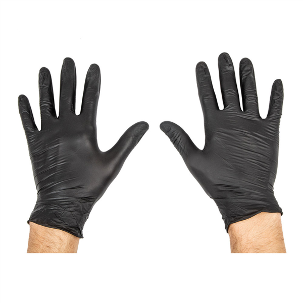 GUANTES SIZE: M NEGRO NITRILO (100 UNID.)