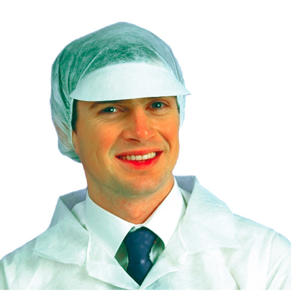 Redes Cabello Con Visera Ø 28 Cm Blanco Airlaid (50 Unid.)