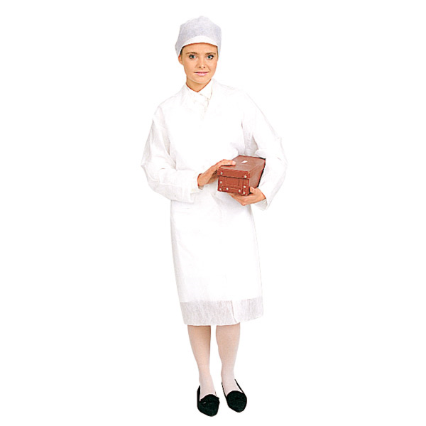 BATAS VISITADOR GRANDE 35 G/M2 117 CM BLANCO AIRLAID (25 UNID.)