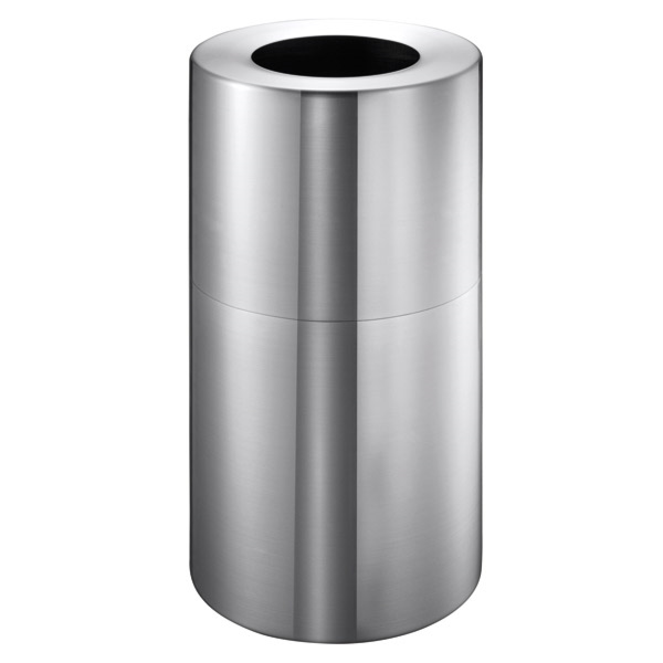 Papelera De Lujo Ø 38X77,5 Cm Plateado Aluminio (1 Unid.)