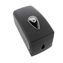 DISPENSADOR HIGIÉNICO ZIG-ZAG 13,5x13,5x27,7 CM NEGRO ABS (1 UNID.)