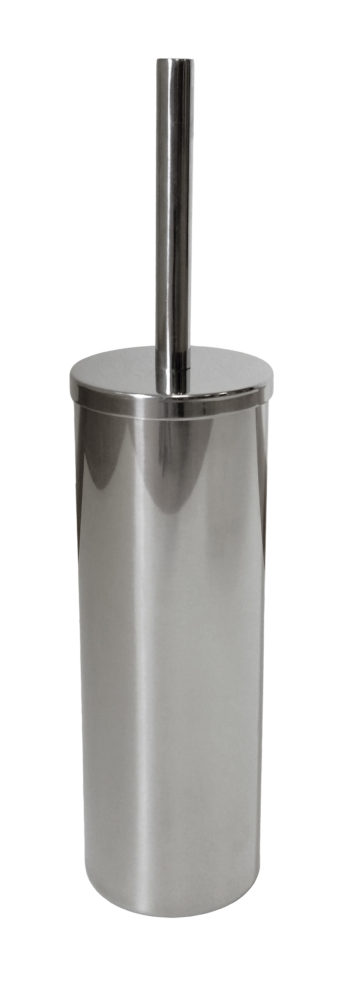 Escobillero Redondo Con Soporte Mural Inox Brillo
