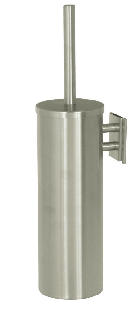 CEPILLO DE BAÑO BRUSH + SOPORTE DE PARED DE ACERO INOXIDABLE CEPILLADO