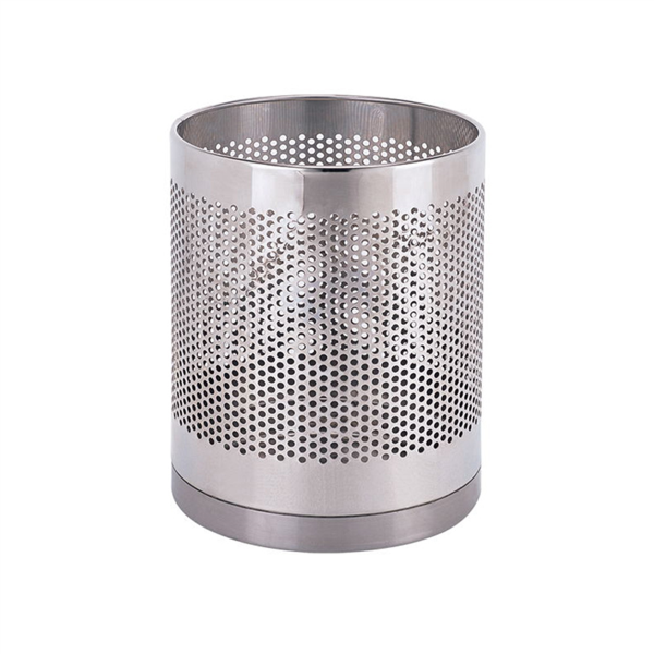 PAPELERA HABITACIONES 10 L Ø 22x29,5 CM PLATEADO INOX (1 UNID.)