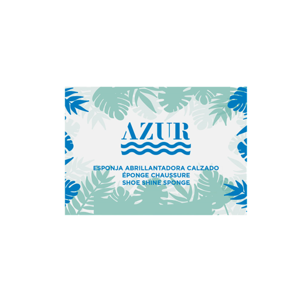 ESPONJA CALZADO ENFUNDADA BLANCO 'AZUR' 5,5x3,5x2,2 CM NEGRO (250 UNID.)