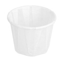 TARRINAS PAPEL PLISADO 22 ML (0,7 oz) 80 G/M2 Ø3,8/2,6x2,8 CM BLANCO PERG. ANTIGRASAS (250 UNID.)