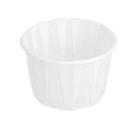 TARRINAS PAPEL PLISADO 60 ML (2 oz) 80 G/M2 Ø5,5/3,9x3,5 CM BLANCO PERG. ANTIGRASAS (250 UNID.)