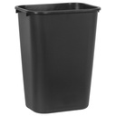 Papelera Rectangular Grande 38,8 L Negra