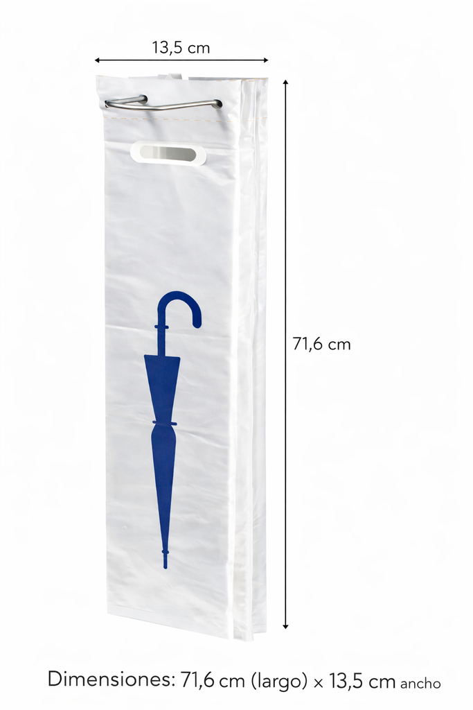Bolsa larga para soporte enfundador de paraguas 1000ud
