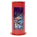 Contenedor Metálico Rojo para Pilas 3,5 L