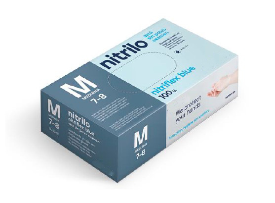 Guante de Nitrilo sin polvo Azul