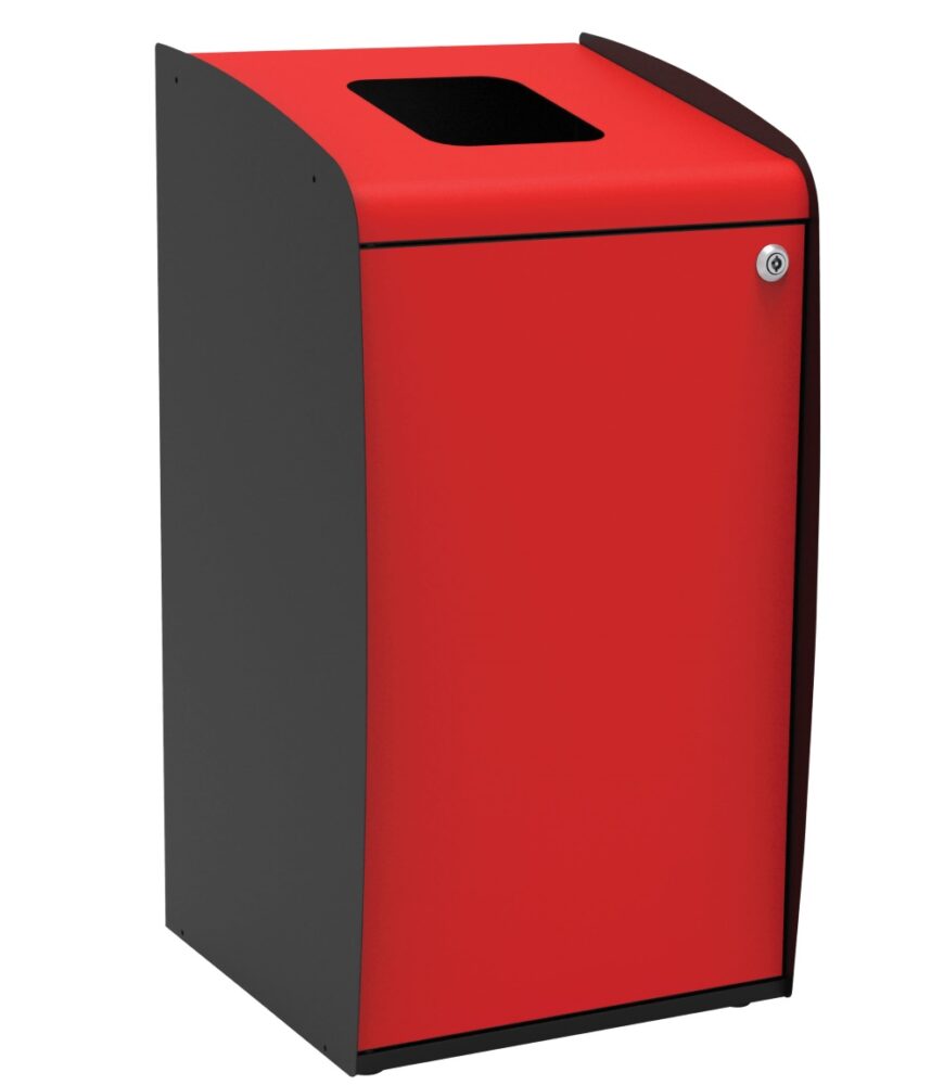 Cubo De Clasif. Selectiva Apertura Frontal Rojo