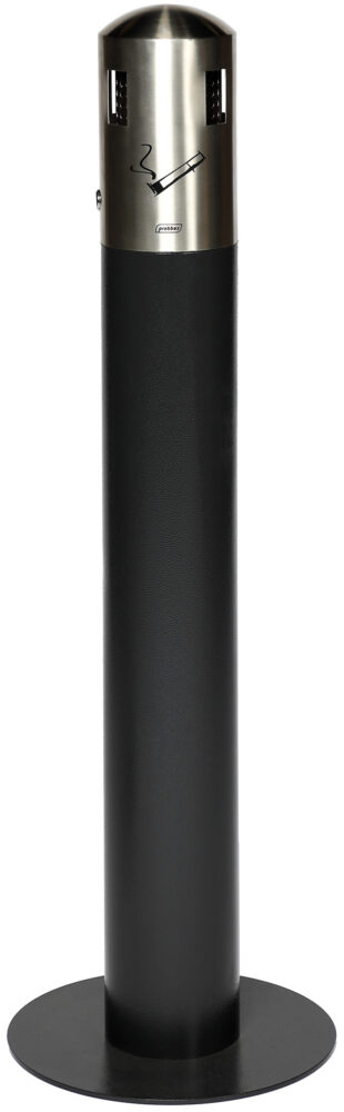 Totem Tubular 12 Lt Gris Oscuro + Acero Inox.