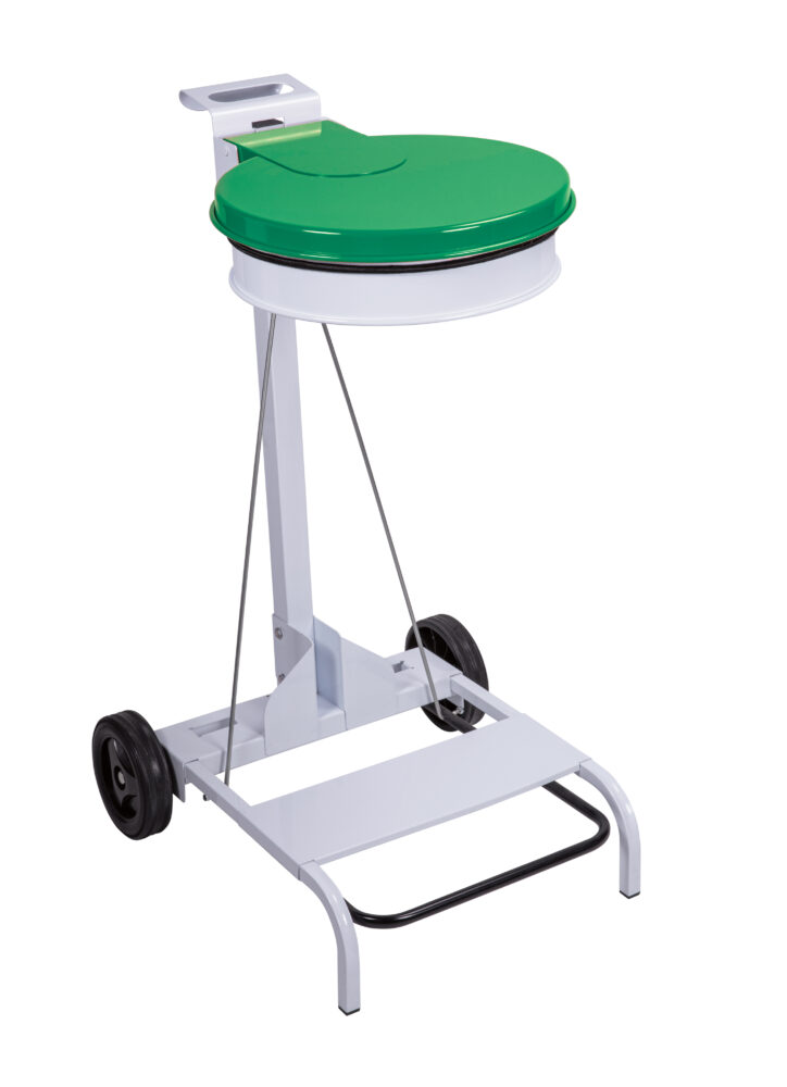 Portabolsas Redondo Movil Con Pedal Verde