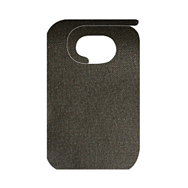 Baberos para adulto 'spunbond' 60 g / m2 36x60 cm negro pp (100 unid.)