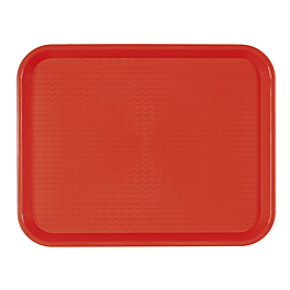 Bandeja fast food 27,5x35,5 cm rojo pp (1 unid.)