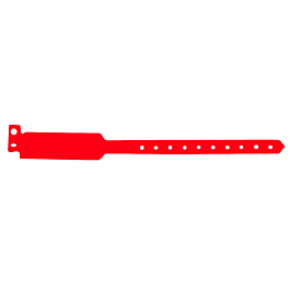 Brazaletes no transferibles 25 cm rojo pvc (100 unid.)
