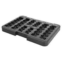Bandeja monedas para caja caudales 24x17x1,8 cm negro pvc (1 unid.)