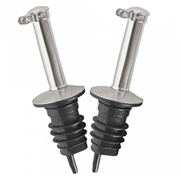 2 u. vertedores sin dosificar con tapa ø 3x9 cm plateado inox (1 unid.)