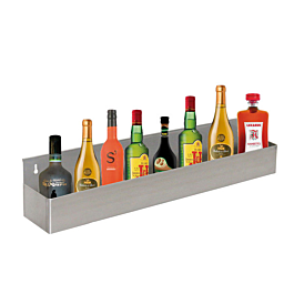 Estantería bar para 8 botellas 82x10x15 cm plateado inox (1 unid.)