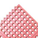 Estera antifatiga 'interlocking' 91,4x91,4x1,4 cm rojo goma (1 unid.)