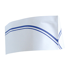 Gorros ajustables barco franjas azules 28 cm blanco papel (100 unid.)