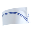 Gorros ajustables barco franjas azules 28 cm blanco papel (100 unid.)