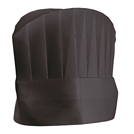 Gorros chef copa redondeada 20 cm negro airlaid (10 unid.)
