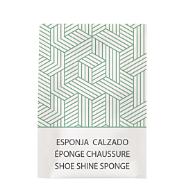 Esponja calzado enfundada blanco 'therapy' 5,5x3,5x2,2 cm negro (250 unid.)