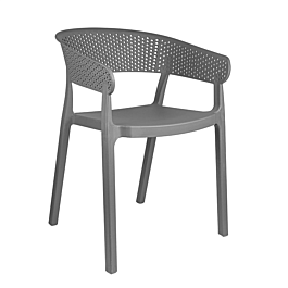 Silla apilable 'supra-tek' 51x49x73 cm gris pp (4 unid.)