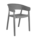 Silla apilable 'supra-tek' 51x49x73 cm gris pp (4 unid.)