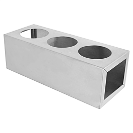 Porta 3 peras para salsas 240 ml 23x8,5x8 cm plateado inox (1 unid.)