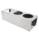 Porta 3 peras para salsas 360 / 720 ml 28x10x8 cm plateado inox (1 unid.)