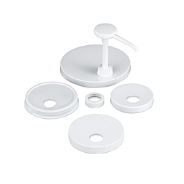Bombeador condimentos / salsas kit 5 tapas 25 cm blanco plástico (1 unid.)