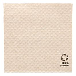 Servilletas ecolabel 'double point' 19 g / m2 20x20 cm natural tissue reciclado (2400 unid.)