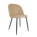 Silla 'supra-tek' 52x50x78 cm beige poliéster (4 unid.)