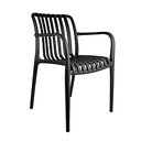 Silla apilable 'supra-tek' 52x52x81 cm negro pp (4 unid.)