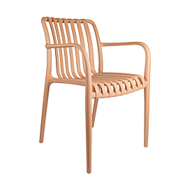 Silla apilable 'supra-tek' 52x52x81 cm beige pp (4 unid.)
