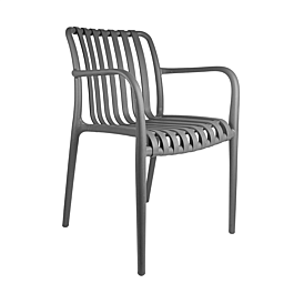 Silla apilable 'supra-tek' 52x52x81 cm gris pp (4 unid.)