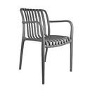 Silla apilable 'supra-tek' 52x52x81 cm gris pp (4 unid.)