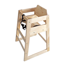 Trona para niños 51x51x74 cm natural madera (1 unid.)