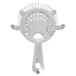 Colador coctelería 4 puntas ø 7,5 cm plateado inox (1 unid.)