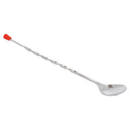 Cucharilla trenzada coctelería 27,5 cm plateado inox (12 unid.)
