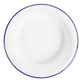 Platos hondos 'enamelware' 330 ml ø 18x3,5 cm blanco acero esmaltado (6 unid.)