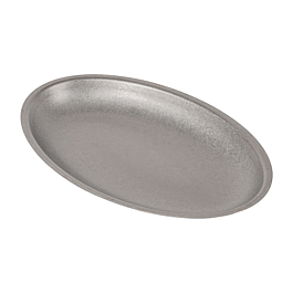 Platos ovales 'artinox' 700 ml 30x18,2x2,7 cm plateado inox (6 unid.)