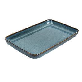 Bandeja 'akala' 20,5x13,5x2,5 cm azul stoneware (6 unid.)