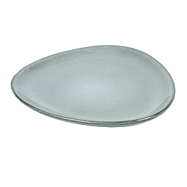 Platos triangulares 'akala' ø27,5x25x2,5 cm gris verdoso stoneware (6 unid.)