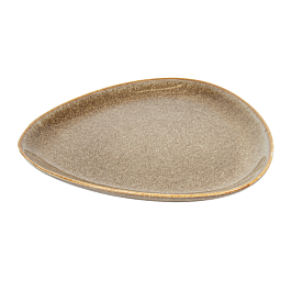 Platos triangulares 'akala' ø27,5x25x2,5 cm tierra stoneware (6 unid.)
